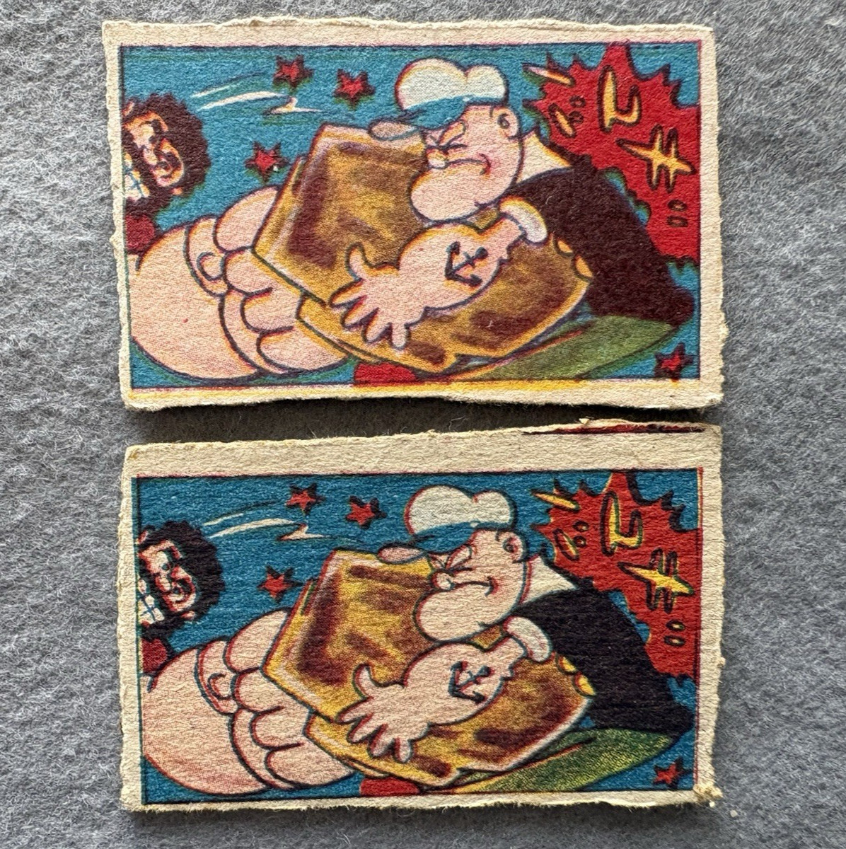 POPEYE Menko Cards 5pcs Lot 1940s-1950s Japan Vintage Anime Collectible Set
