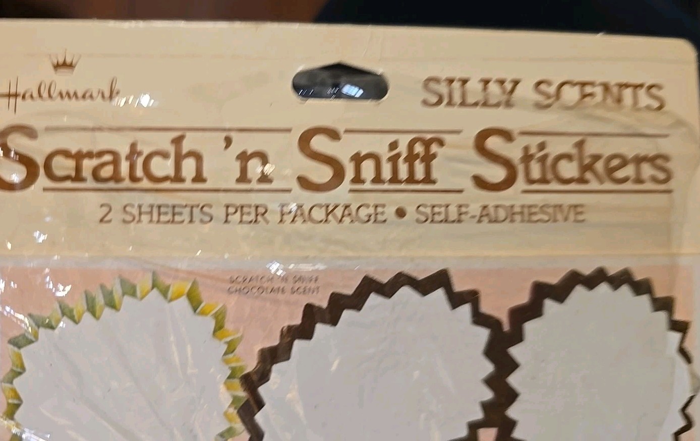 Vintage 1984 Silly Scents Scratch N Sniff Stickers Partial Chocolate Hallmark