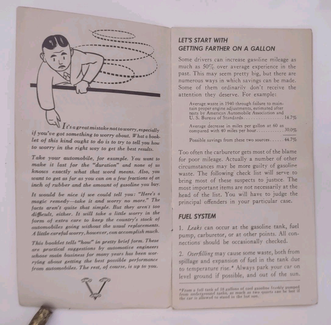 1942 Studebaker How To Worry Successfully Conservation Booklet War Bonds