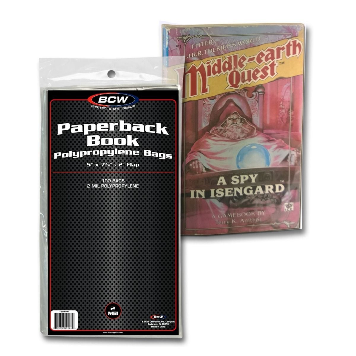 BCW Paperback Book Bags – Clear Archival Sleeves for Pocket Paperbacks