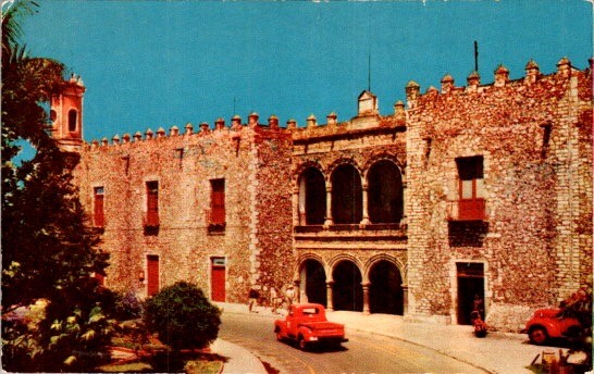 1950s Palacio de Cortés Cuernavaca Mexico Postcard Lito Amnex Asociados