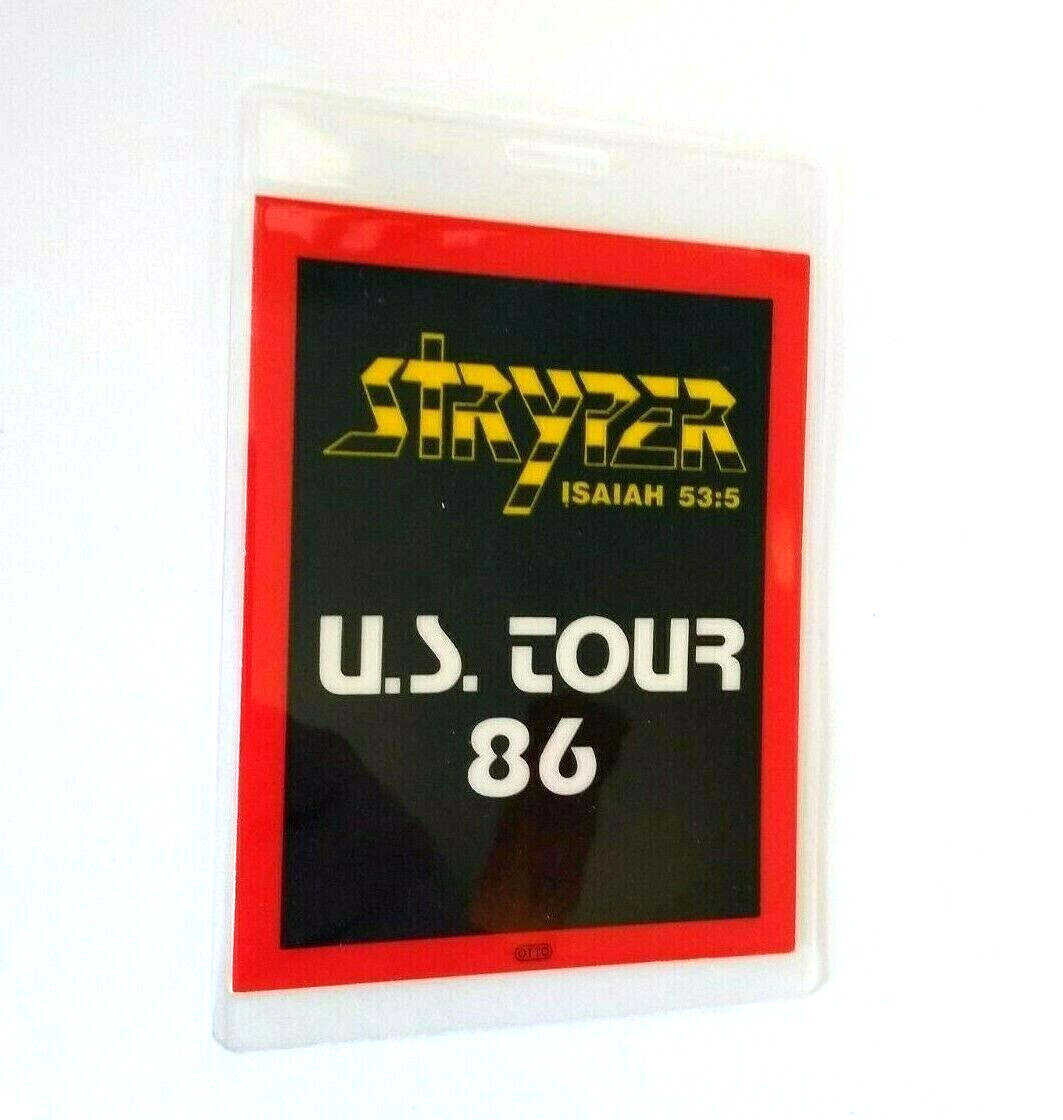 Stryper Vintage Laminated Backstage Pass Original 1986 Hard Rock Heavy Metal