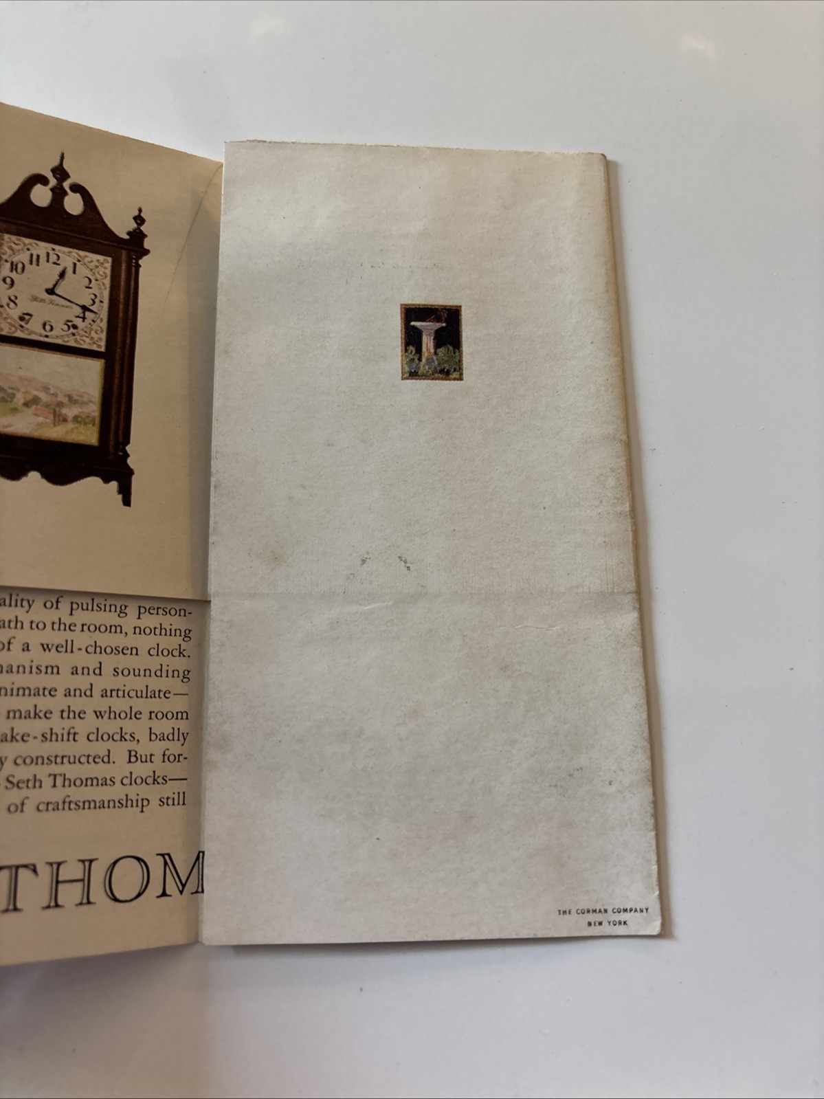 Early 1900s Brochure AD SETH THOMAS CLOCKS