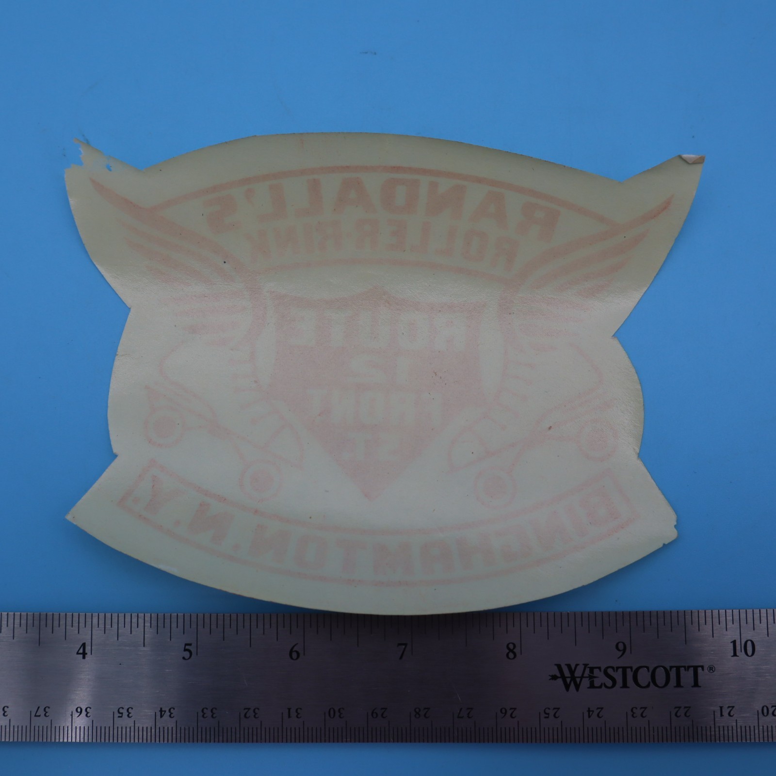 RANDALL’S 1940s BINGHAM NY Vintage Roller Skating Rink Sticker Label Decal Rare