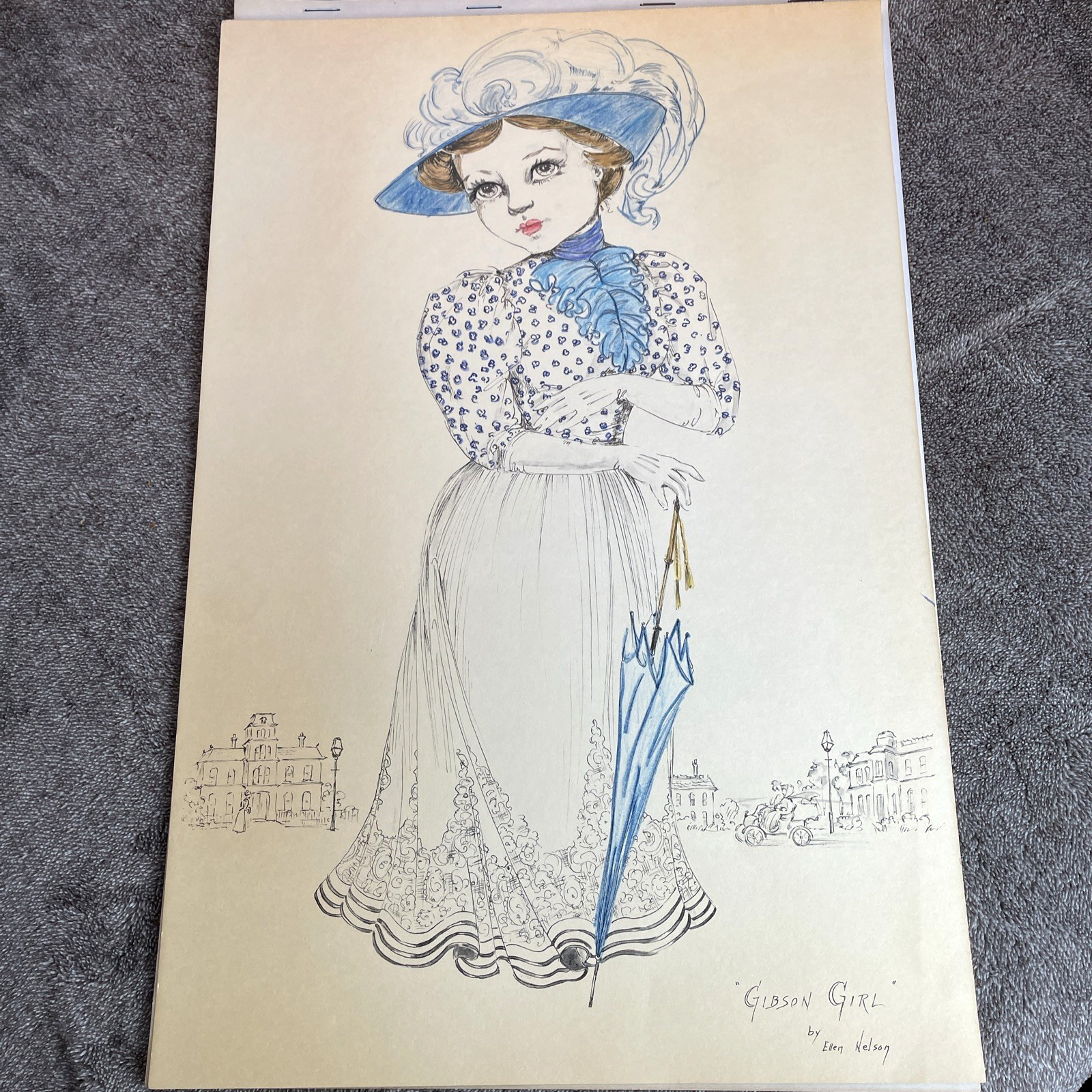 Vintage KIM’s The Heritage Doll Coloring Book 1970’s Oversized Red Farm Studios
