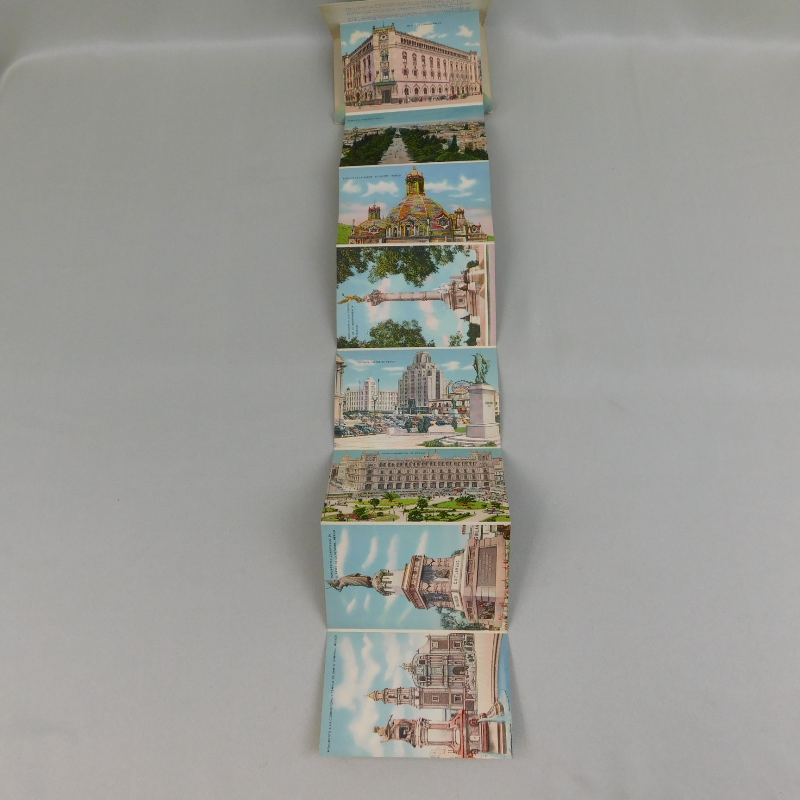 Vintage 30s 40s Views from Mexico Souvenir Photo Folder Postcard