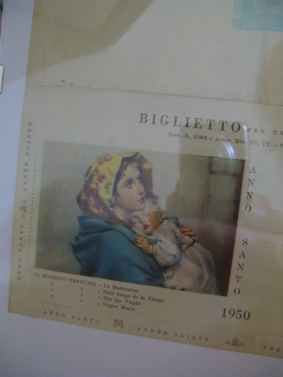 Rare Postcard Holy Year 1950 Vatican ill. Madonnina Di Ferruzzi