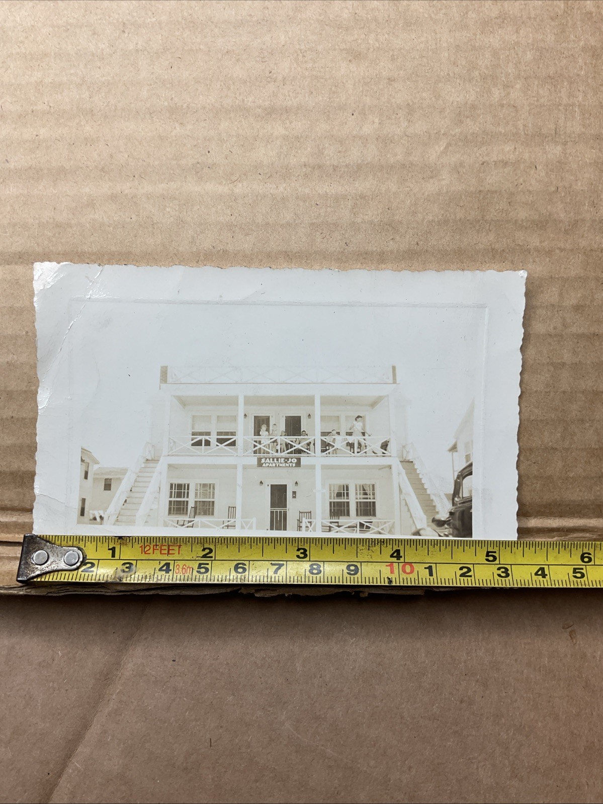 1950s Photograph Of A Family On Porch Of Sallie-Jo Apartments B19