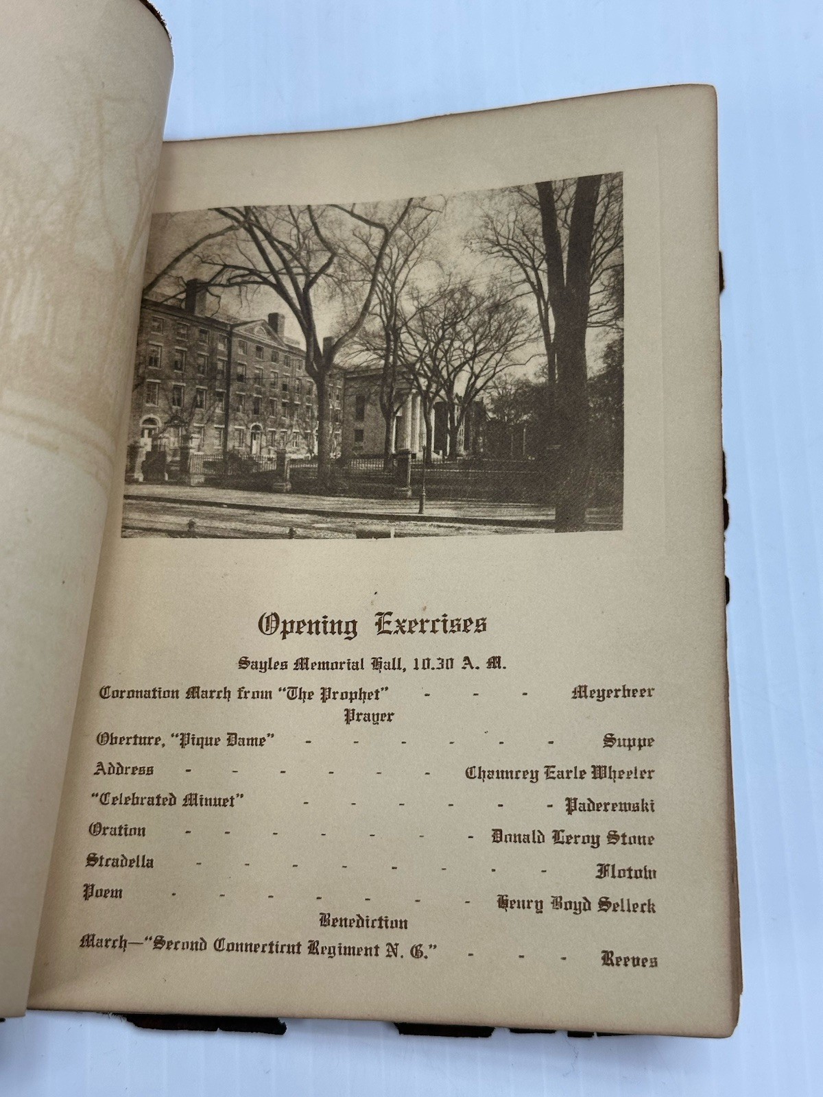 Antique Brown University Class Day 1909 Program Leather Cover Photos