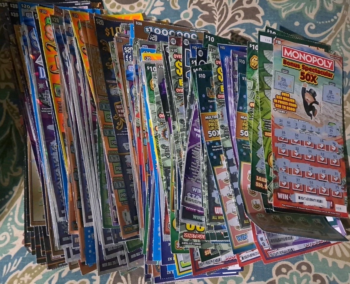 $5200 Losing Non-Winning Used Ohio Lottery Scratch-Off Tickets