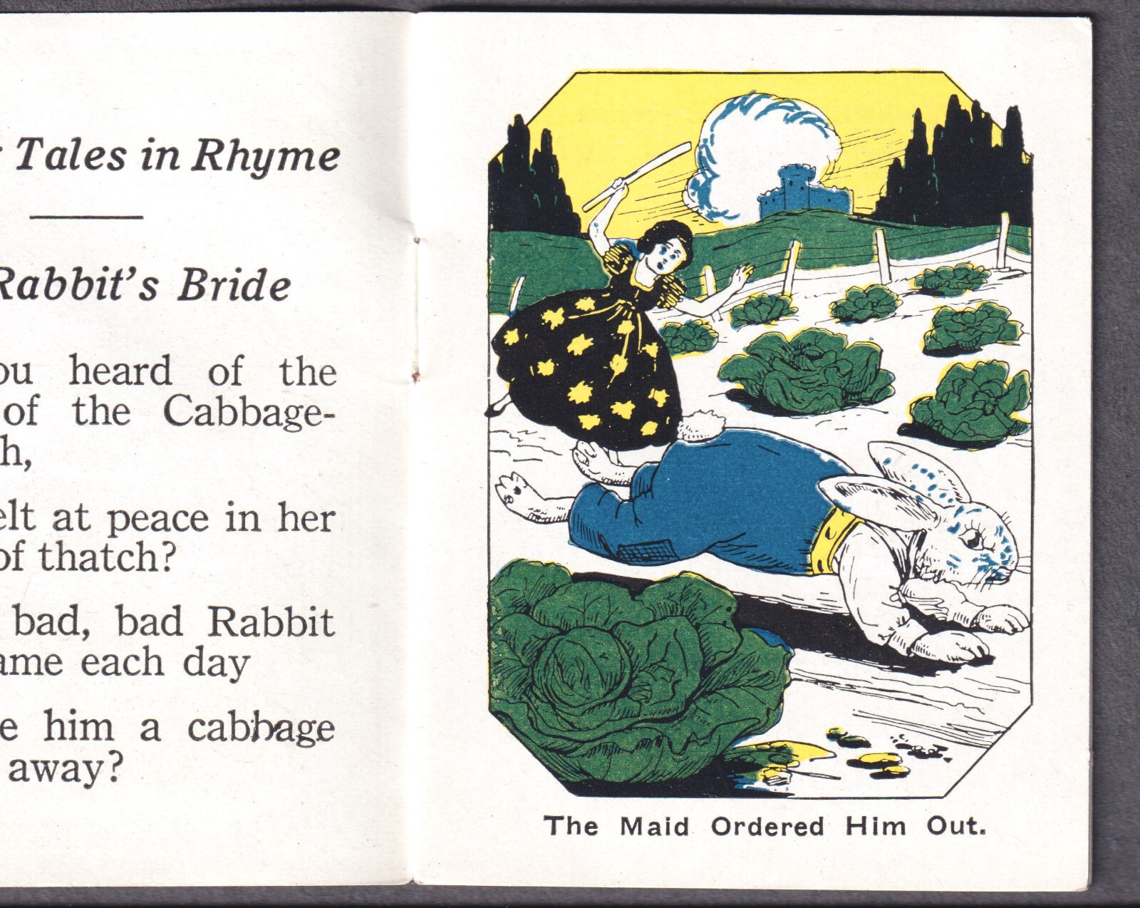 RARE Rabbits Bride 1920 Shadow Book Weeny-Wee Children Fairy Tale 2 Denver Bread