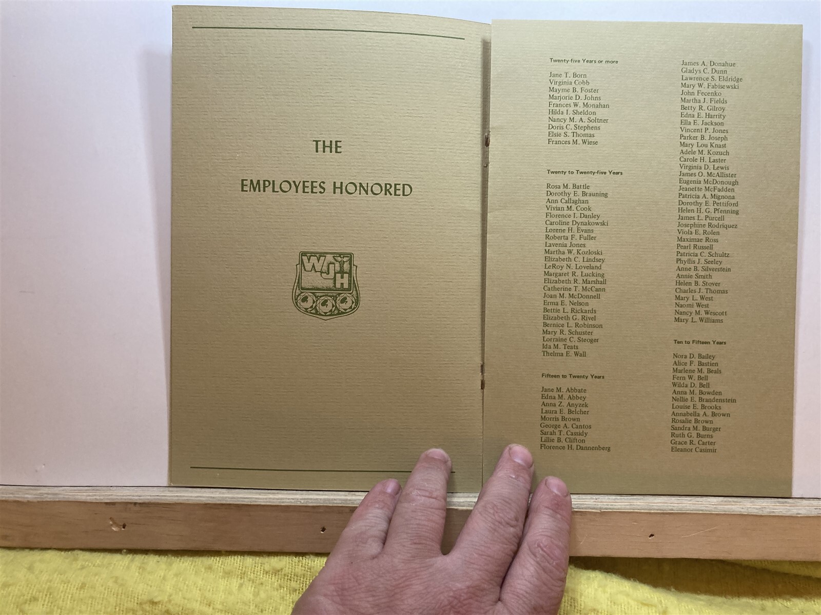 1975 West Jersey Hospital Employee Service Dinner Voorhees Twp Berlin Camden NJ