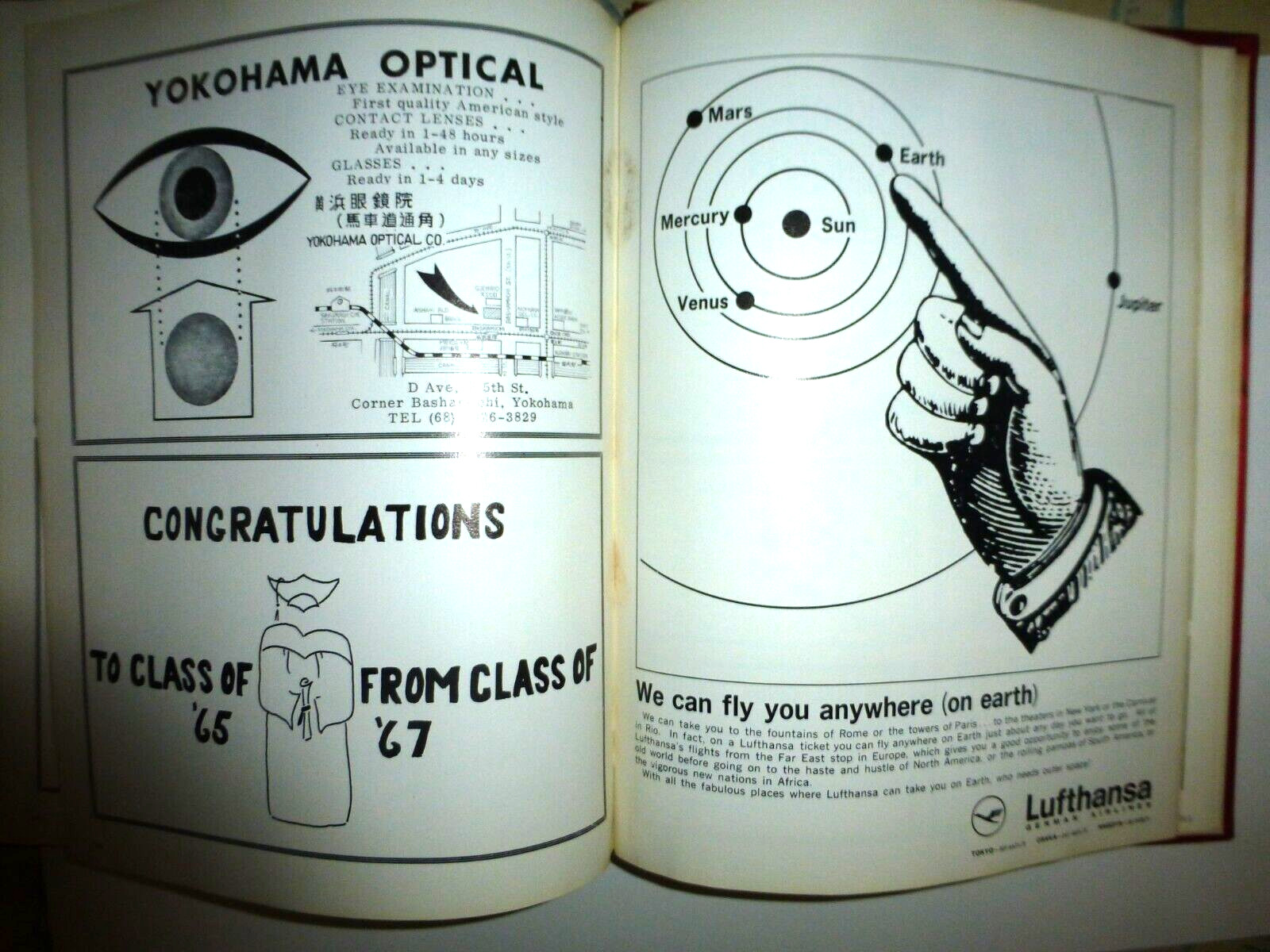 YEARBOOK YOKOHOMA JAPAN NILE KINNICK HIGH SCHOOL THE KRIMSON 1965
