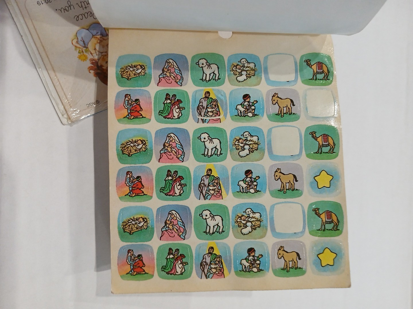 Vintage 1980s Religious Sticker Packs American Greetings RediStix Nativity Lot