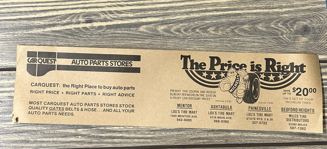 Vintage July 4 1982 The Race Is On We’re 1300 Sticker 12” x 3”