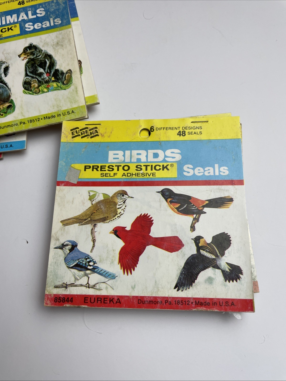 Vintage Lot Of Seals Eureka ANIMALS Dogs Jungle Cats Horse Birds Cute Etc