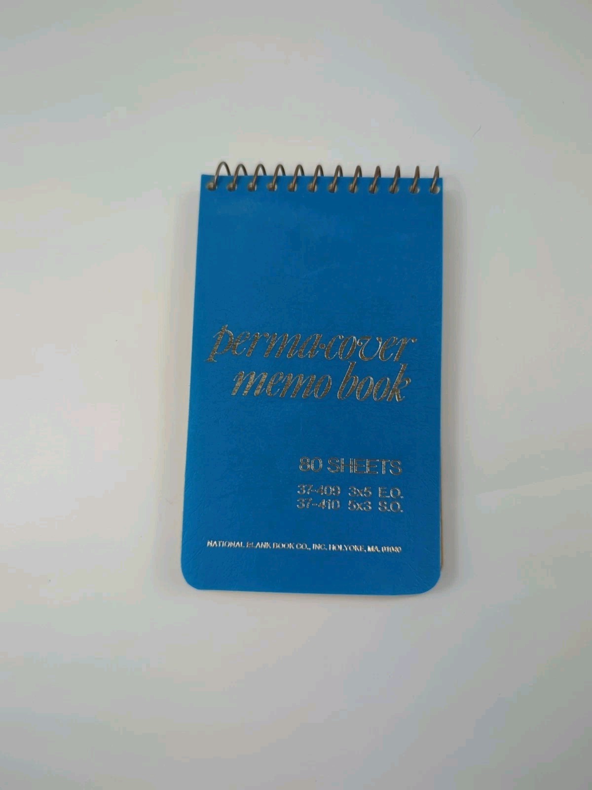 Vtg blue Perma-cover Memo Book National Blank Book Co Lined
