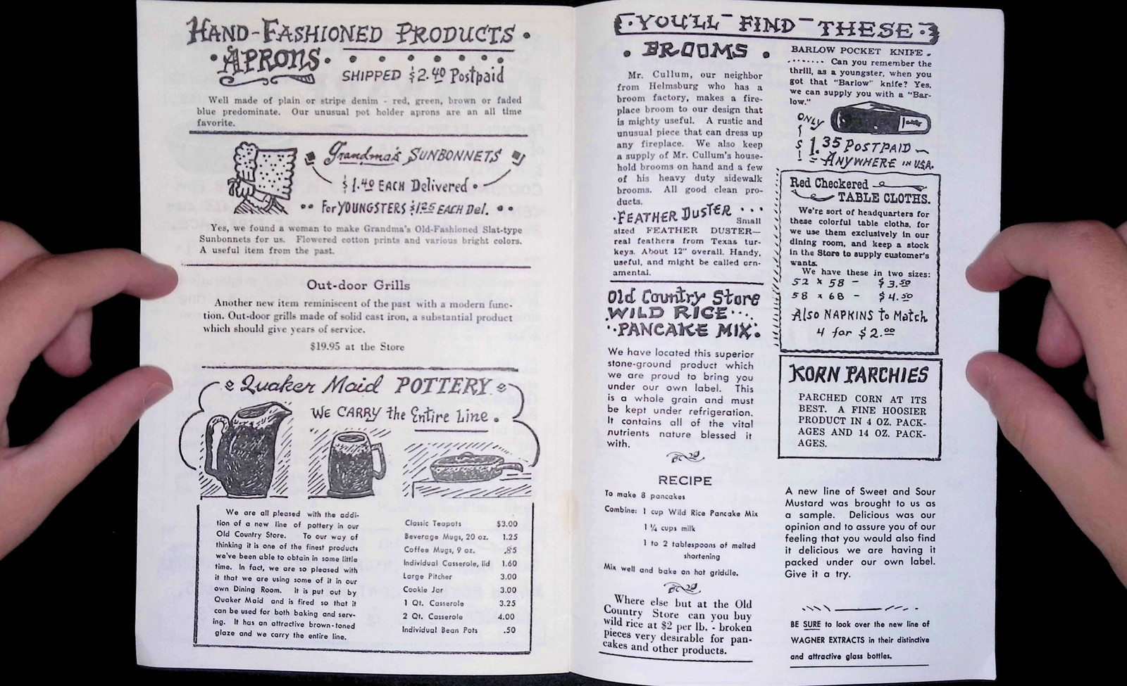 Brown County IN Old Country Store Catalog Good Things Fried Biscuits 1950s