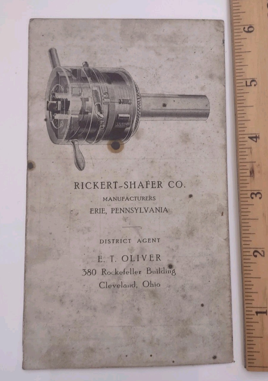 1940s Rickert-Shafer Manufacturers Erie PA Brochures Tapping Machines Die Heads