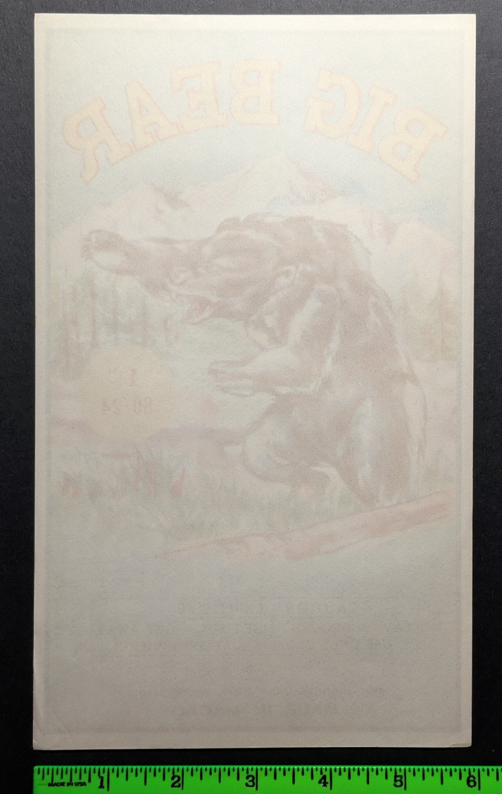 Big Bear 1970s Crackers Label