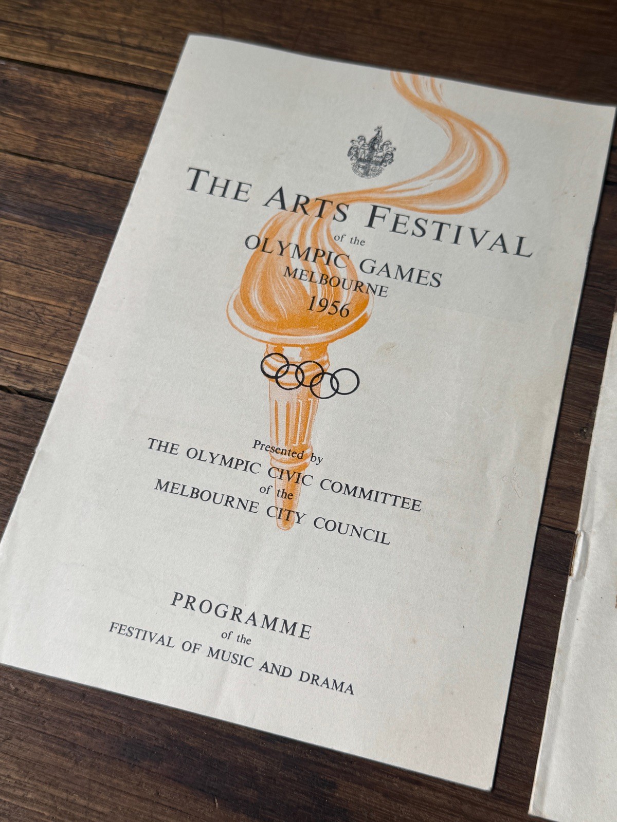 Vintage 1956 Melbourne Olympic Games THE ARTS FESTIVAL Music Programmes