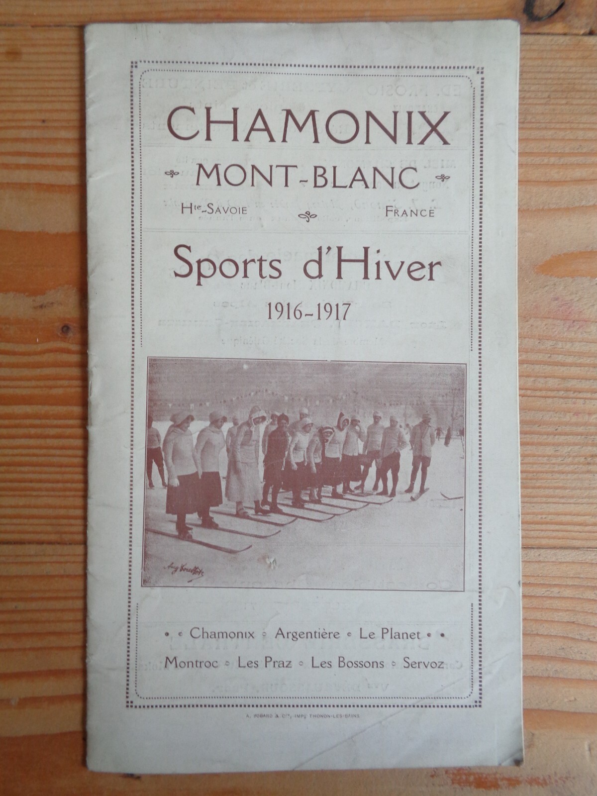 Chamonix Mont-Blanc SPORTS Winter 1916-1917 Programme Of Concours And Holidays