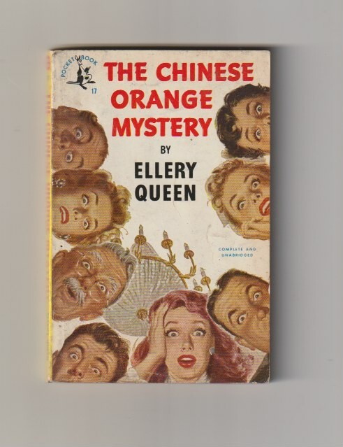 J116 Chinese Orange Mystery 17 Ellery Queen Vintage Pocketbook Paperback Book