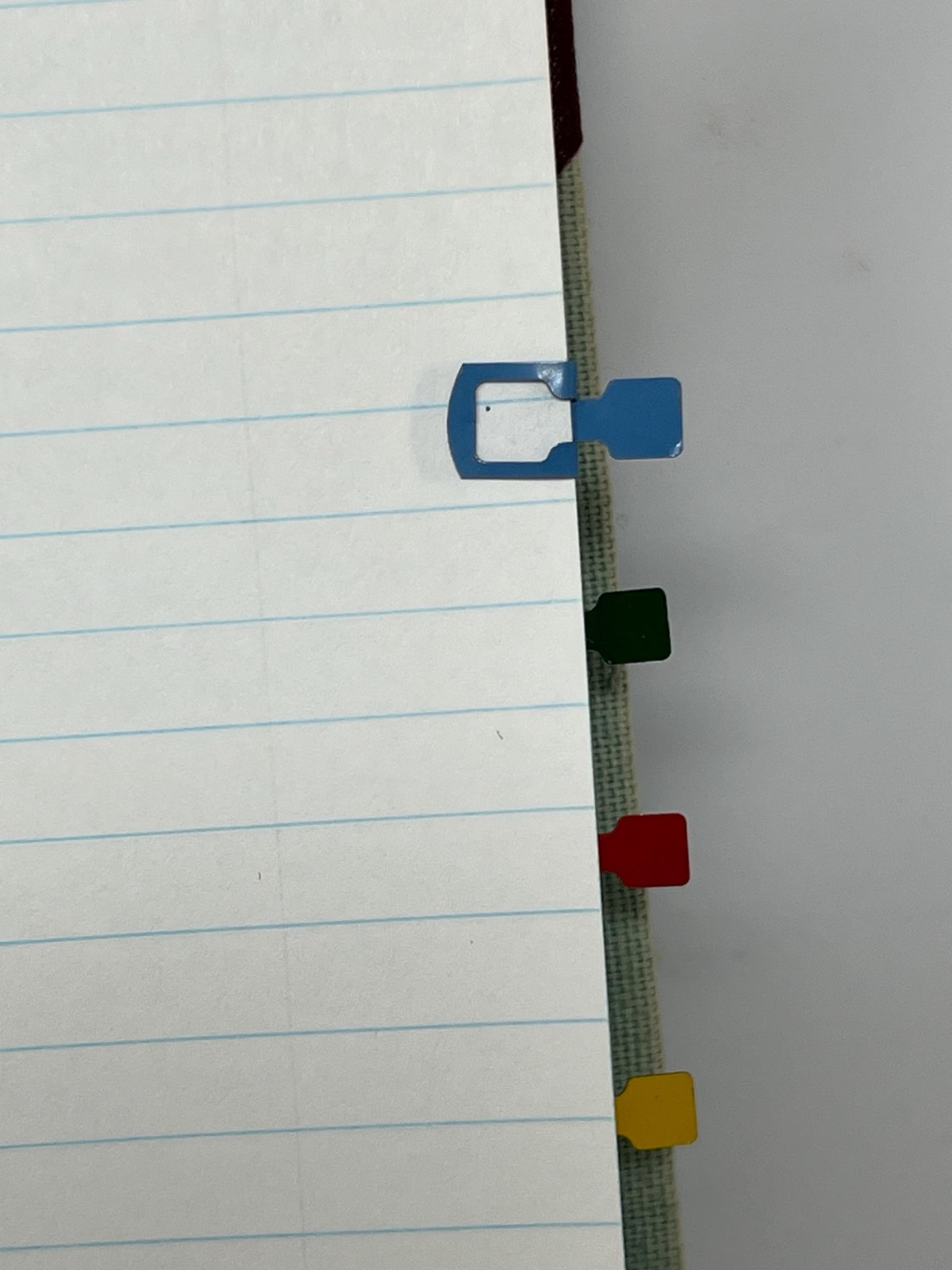 VTG Metal File Tabs 10 Colors – Lot of 50 – Label Divider Pages Office Supplies