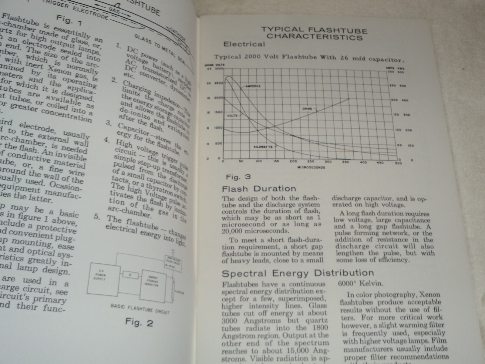 General Electric Flashtube Vintage Original GE Data Manual
