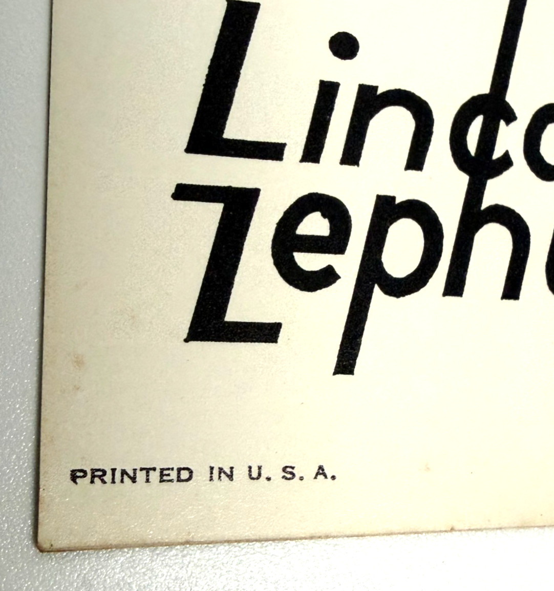 Vtg 1940 Lincoln Zephyr Original Dealer Showroom Brochure V12 Sedan Coupe