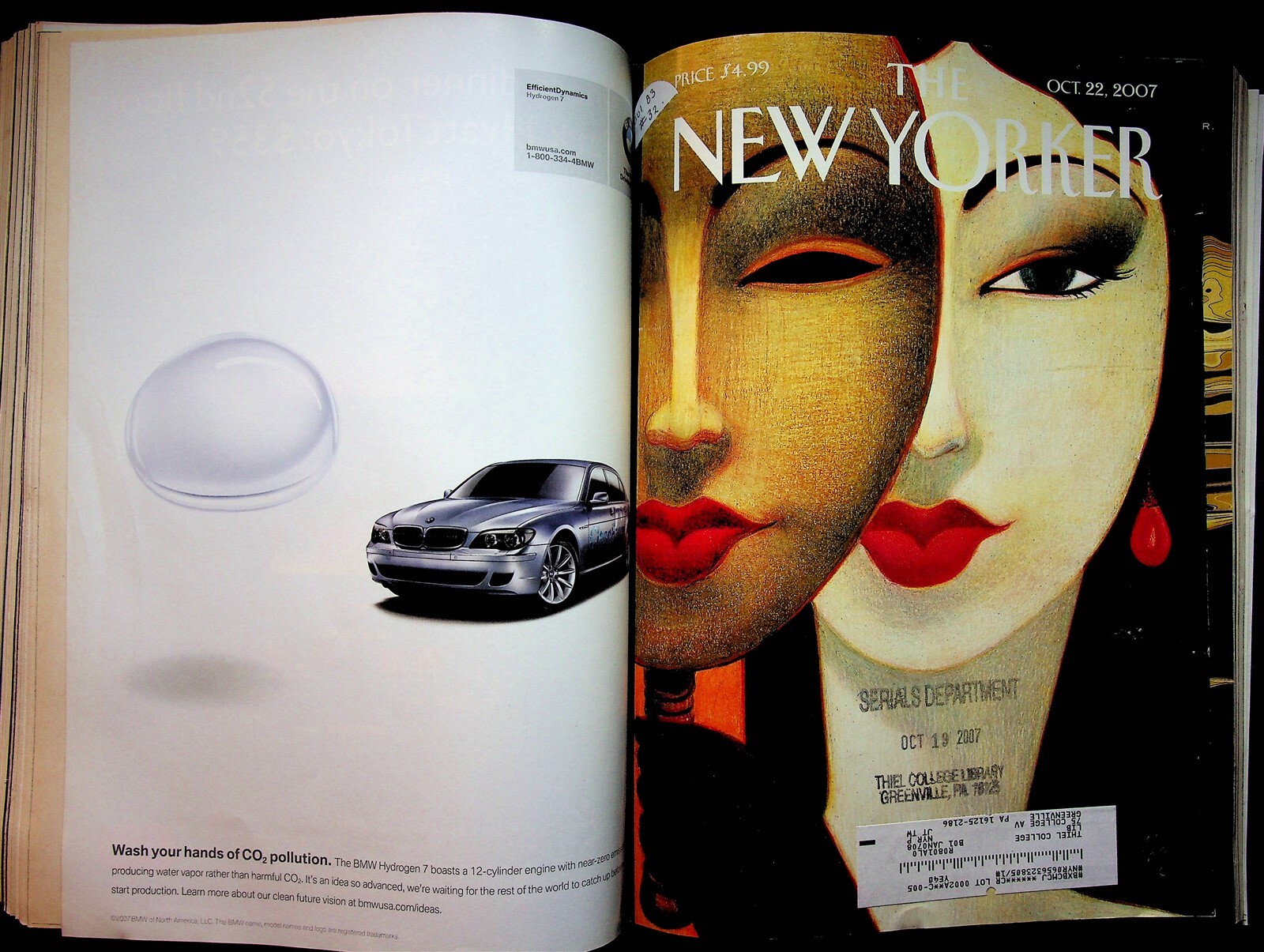 New Yorker Magazine Bound September To October 2007 Great Ads 8 Issues McCall