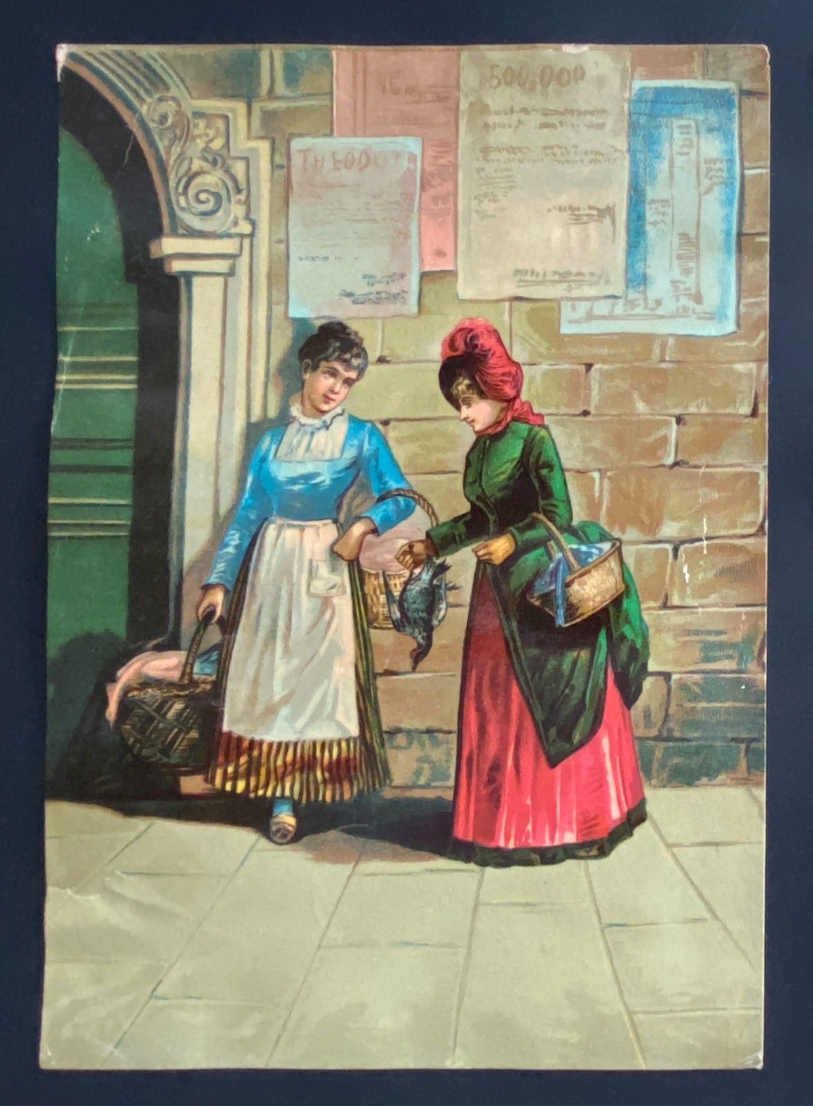 CHROMOS XIXth Century Print 13 cm / 18 cm From The Market