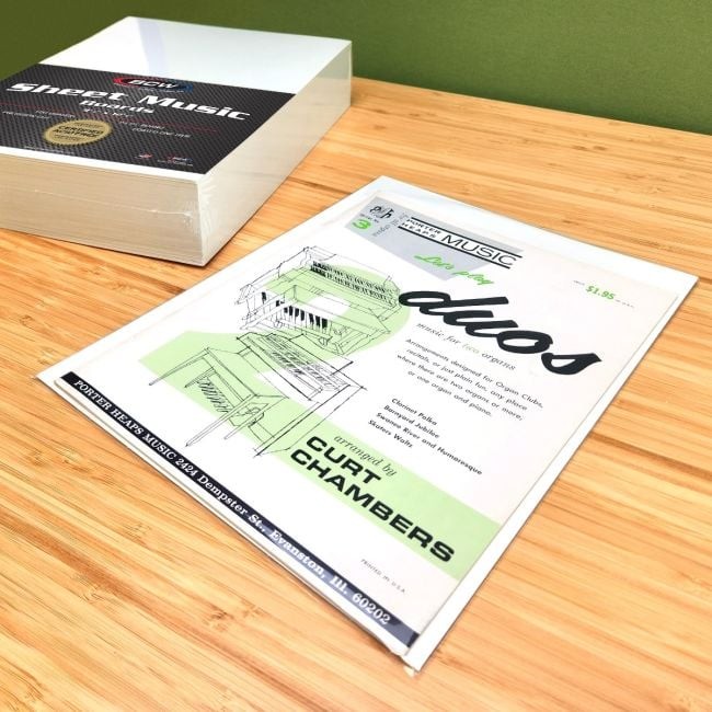 4 packs of 100 (400) BCW Acid Free 9 ¼” x 12 ⅛” Sheet Music White Backing Boards
