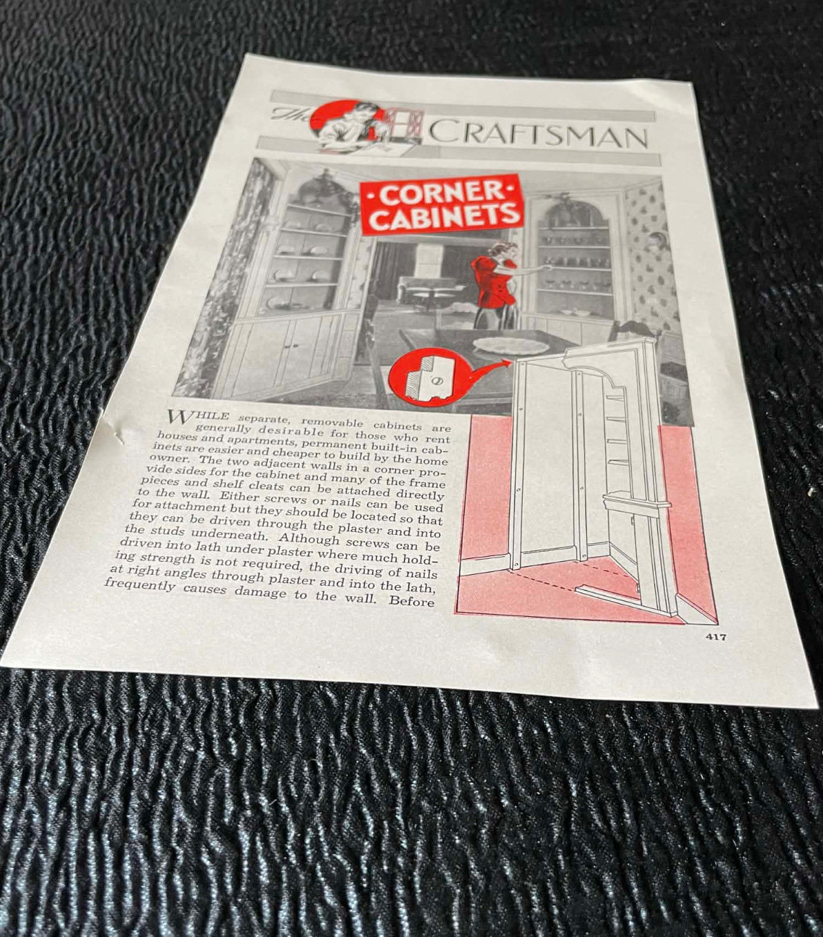 Corner Cabinets Craftsman Section Old Article 1940s Popular Mechanics