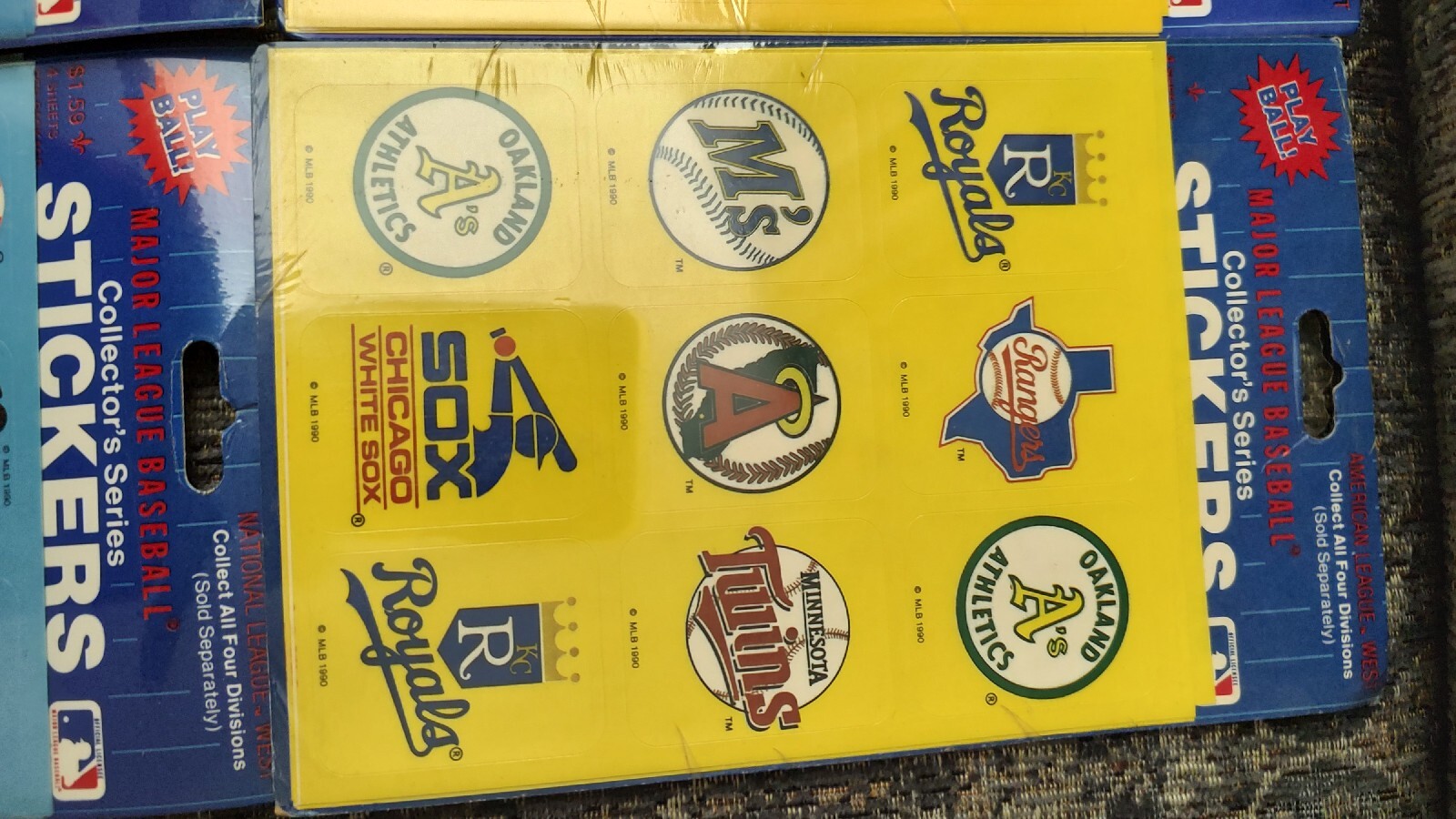 Gibson Greetings MLB TEAM Stickers Sheet American & National League – 4