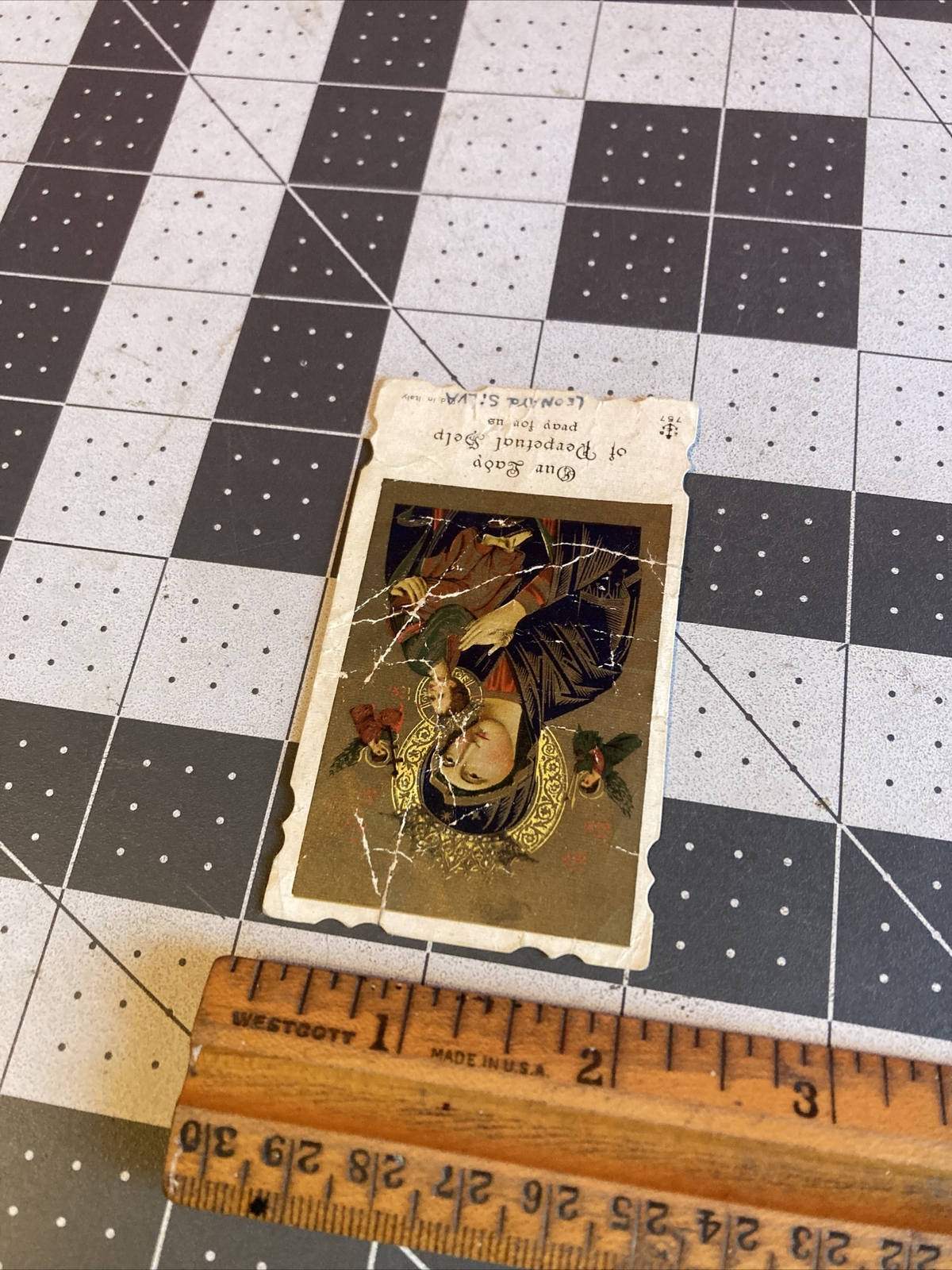 Vintage Our Lady Of Perpetual Help #757 Card Printed in Italy Rare Item!