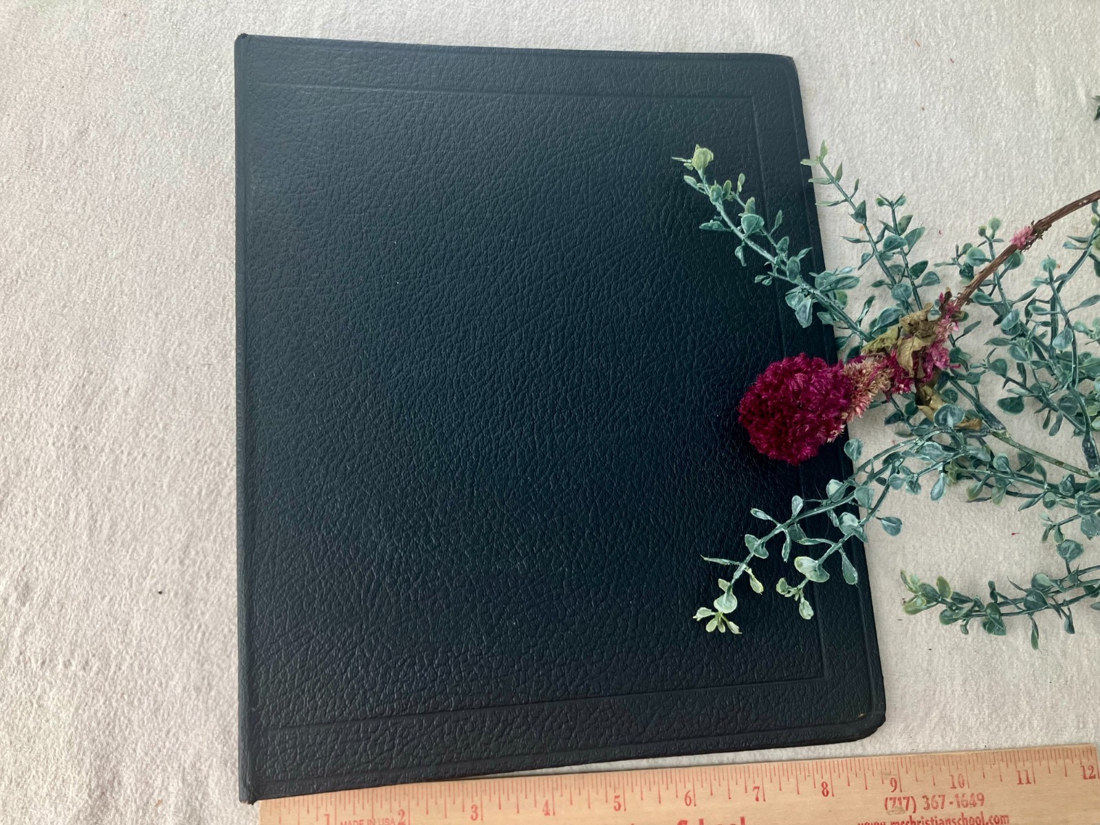 VTG Black Notebook Vernon Royal Line Binder 9×11″ Metal 2 Ring Lined Paper Book