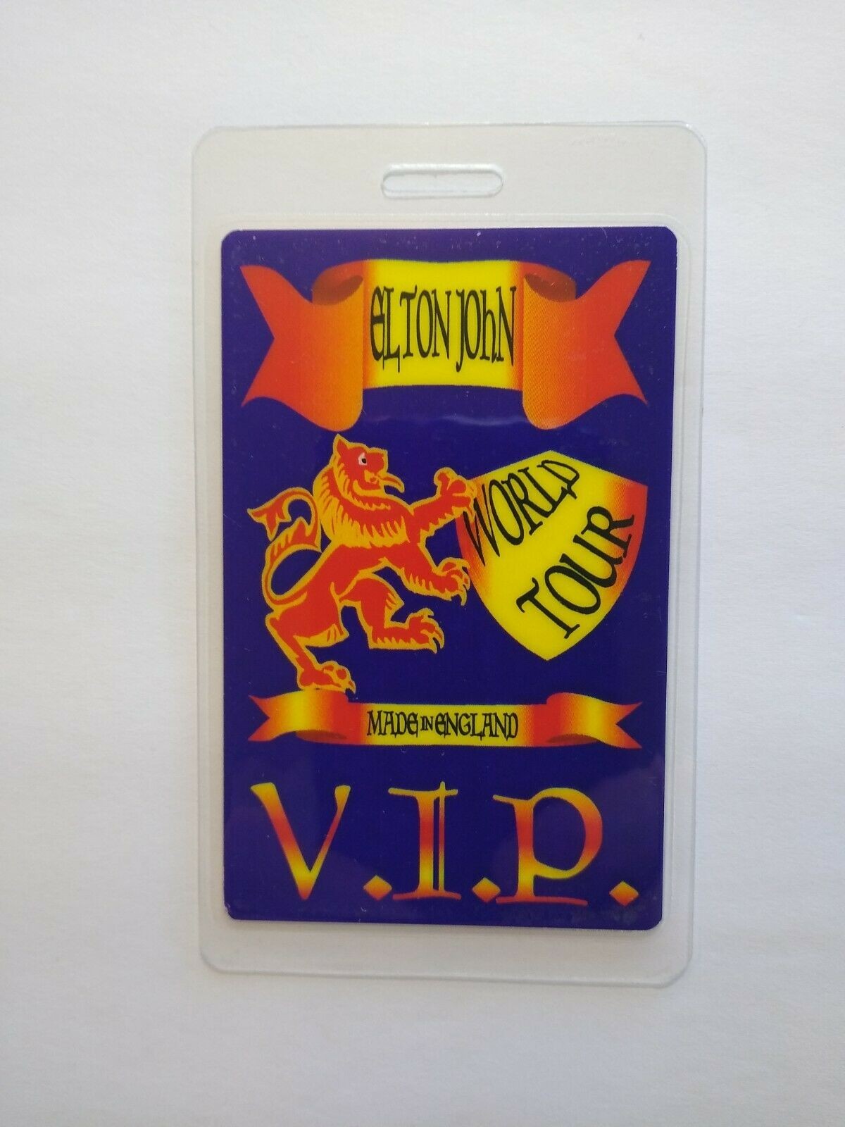 Elton John Backstage Pass Made In England VIP Concert World Tour Pop Rock 1995