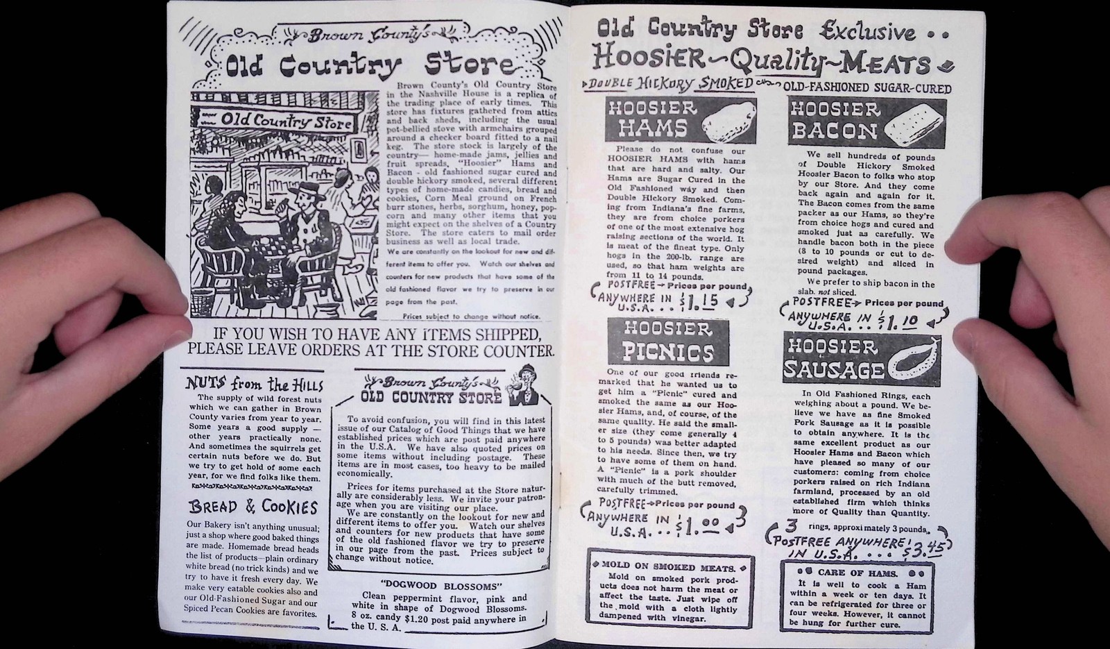 Brown County IN Old Country Store Catalog Good Things Fried Biscuits 1950s