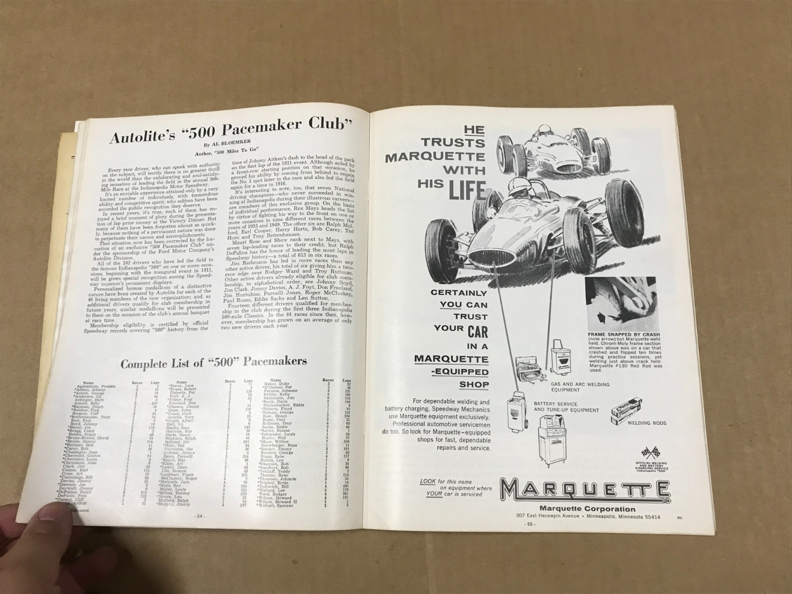 Vintage 48th Annual Indianapolis 500 Official Racing Program – May 30, 1964