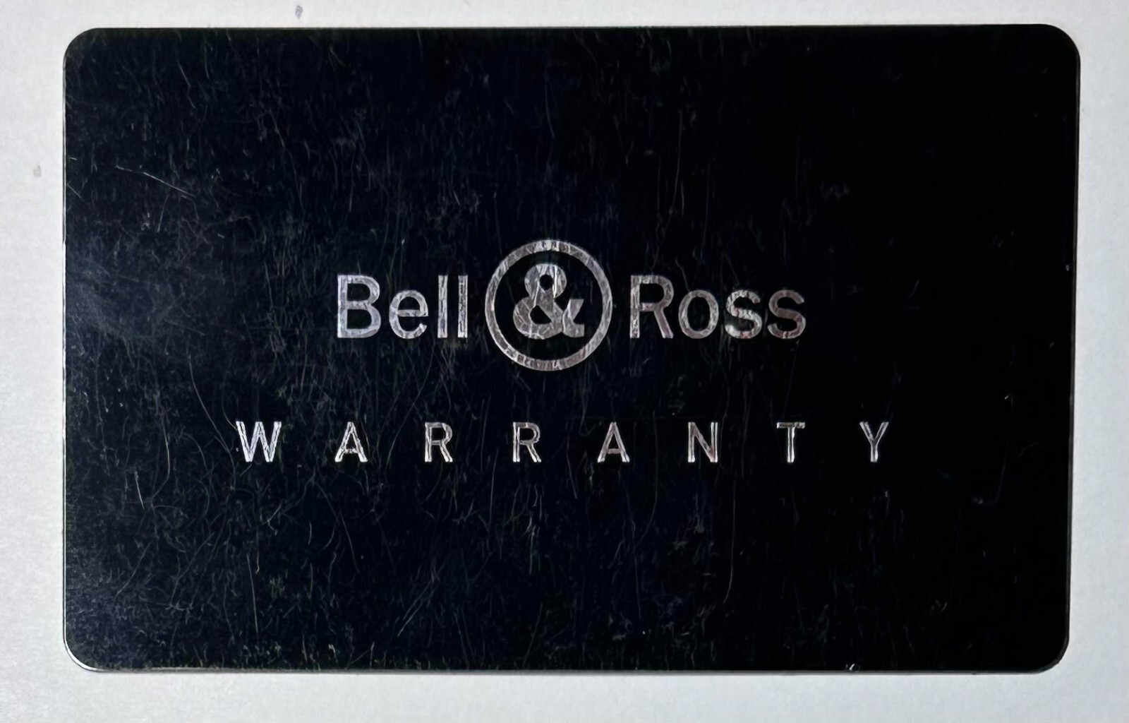 Genuine Bell & Ross Black Certificate Blank Warranty Card With Retailer Stamp
