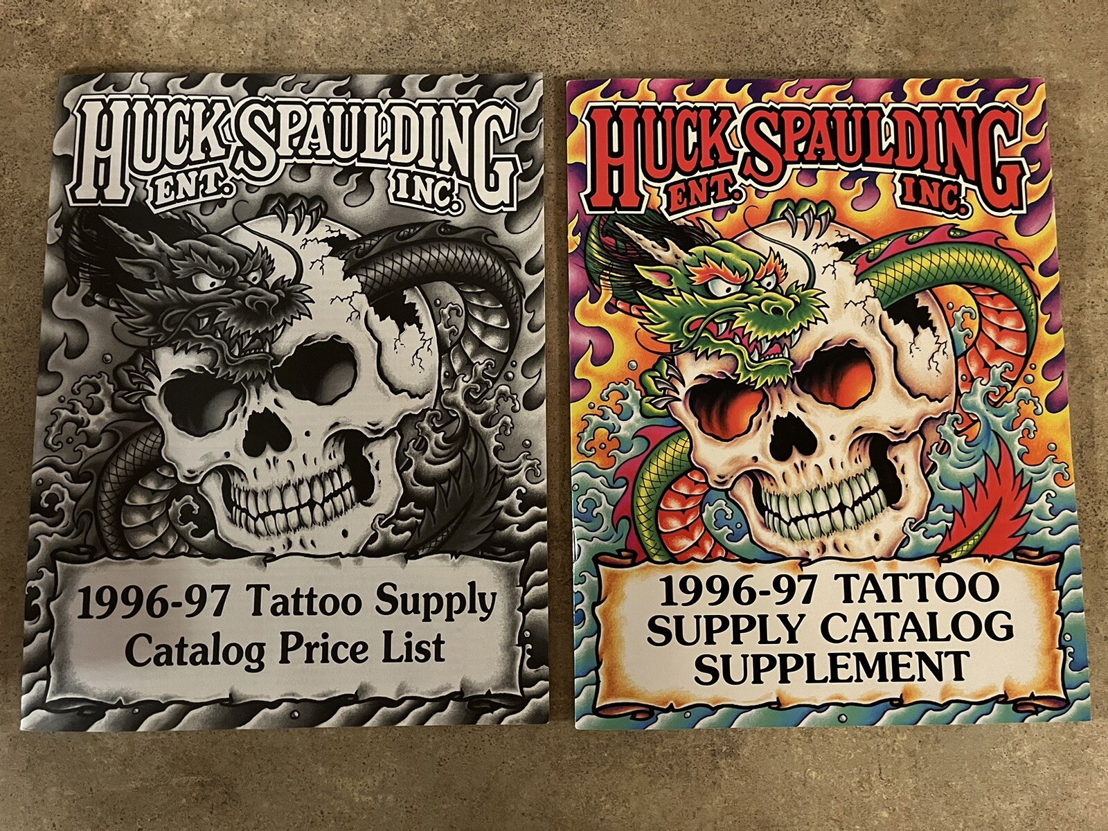 Vintage 1996-97 Huck Spaulding Ent Inc Tattoo Catalog Supplement & Price List