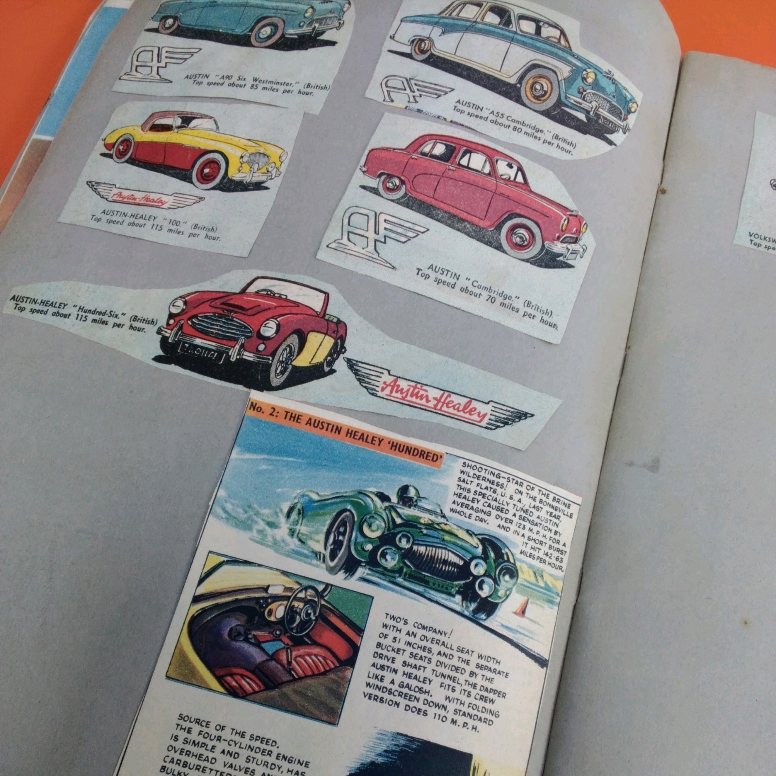 Vintage Retro 1950-60s Scrap Book Album Eagle Comic Classic Cars Cutouts Rare