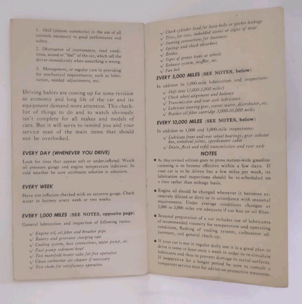 1942 Studebaker How To Worry Successfully Conservation Booklet War Bonds