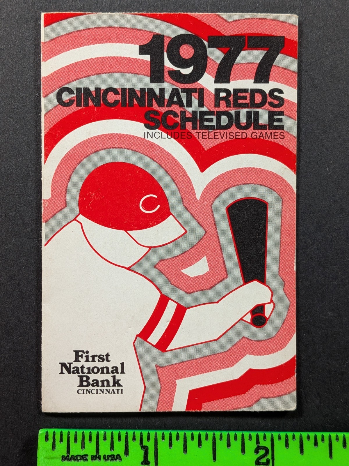 Cincinnati Reds 1977 Foldout Baseball Pocket Schedule