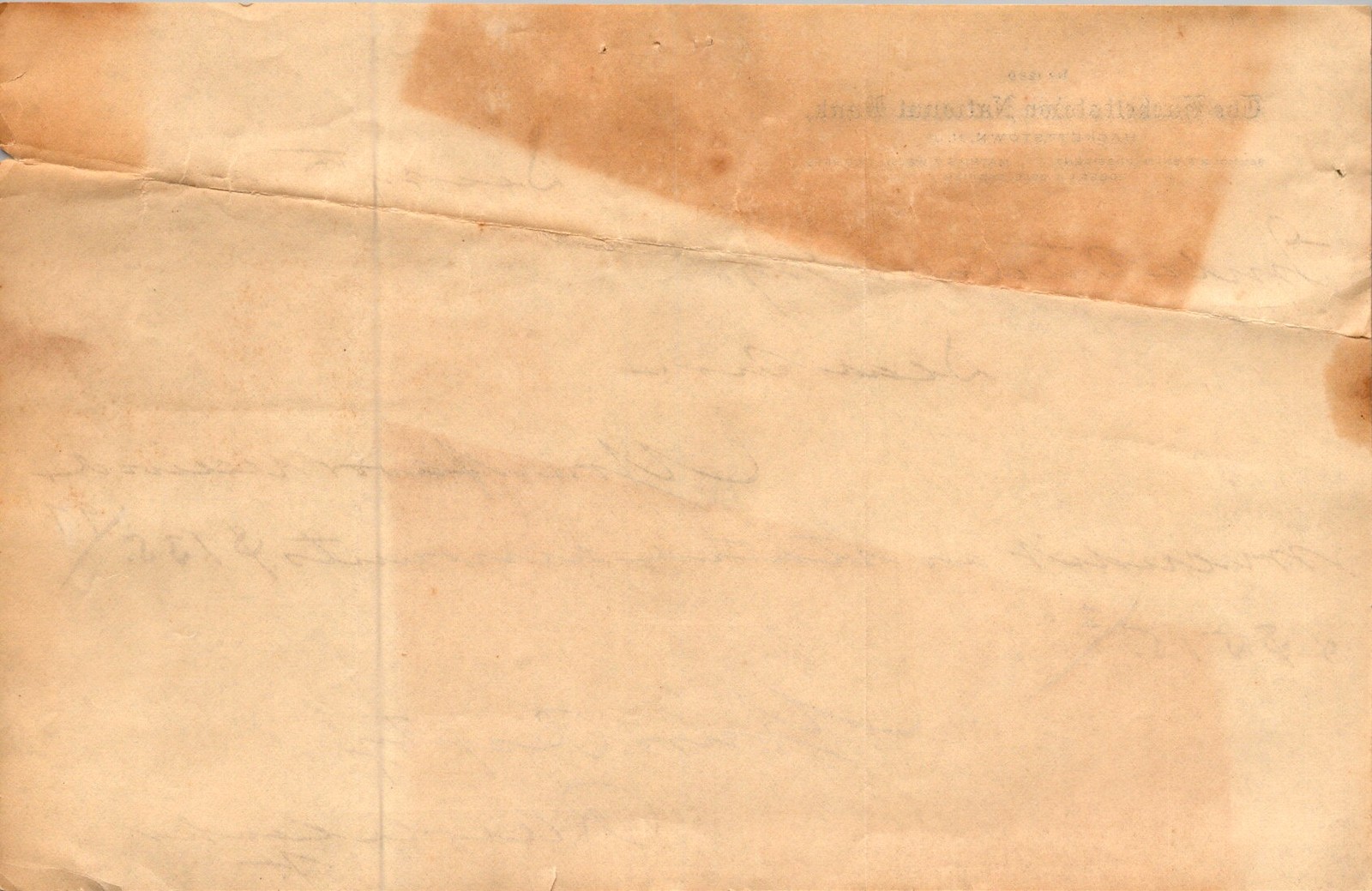 1902 The Hackettstown National Bank NJ Bank Correspondence Letter Ephemera