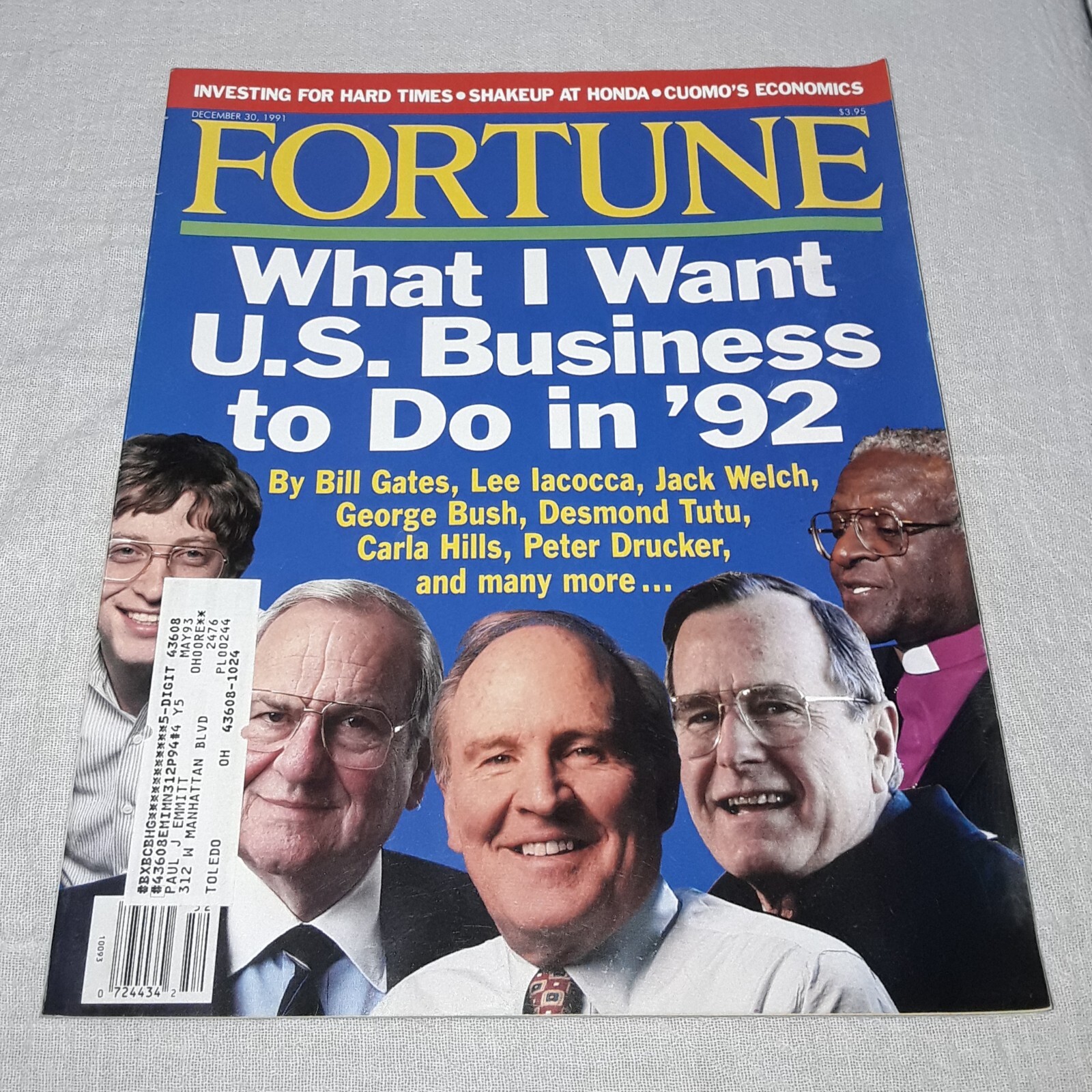 1991 FORTUNE MAGAZINE BILL GATES COVER STEVE JOBS LEE IACOCCA GEORGE BUSH