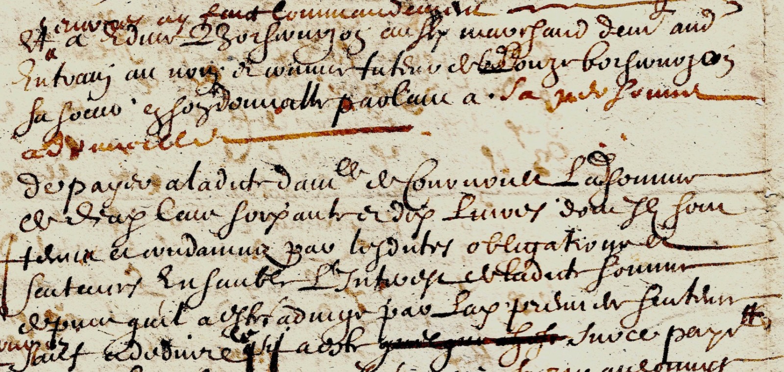 1662 De COURVOL De LA BUSSIERE CHEVALIER BOISCOURJON FELIX Notarial Act