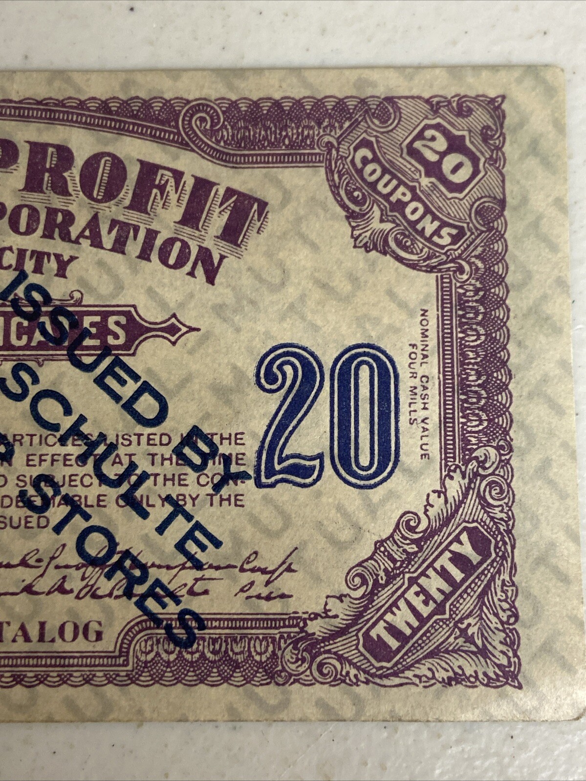 Mutual Profit Coupon Corporation New York City, NY 20 Coupons Cigar Store