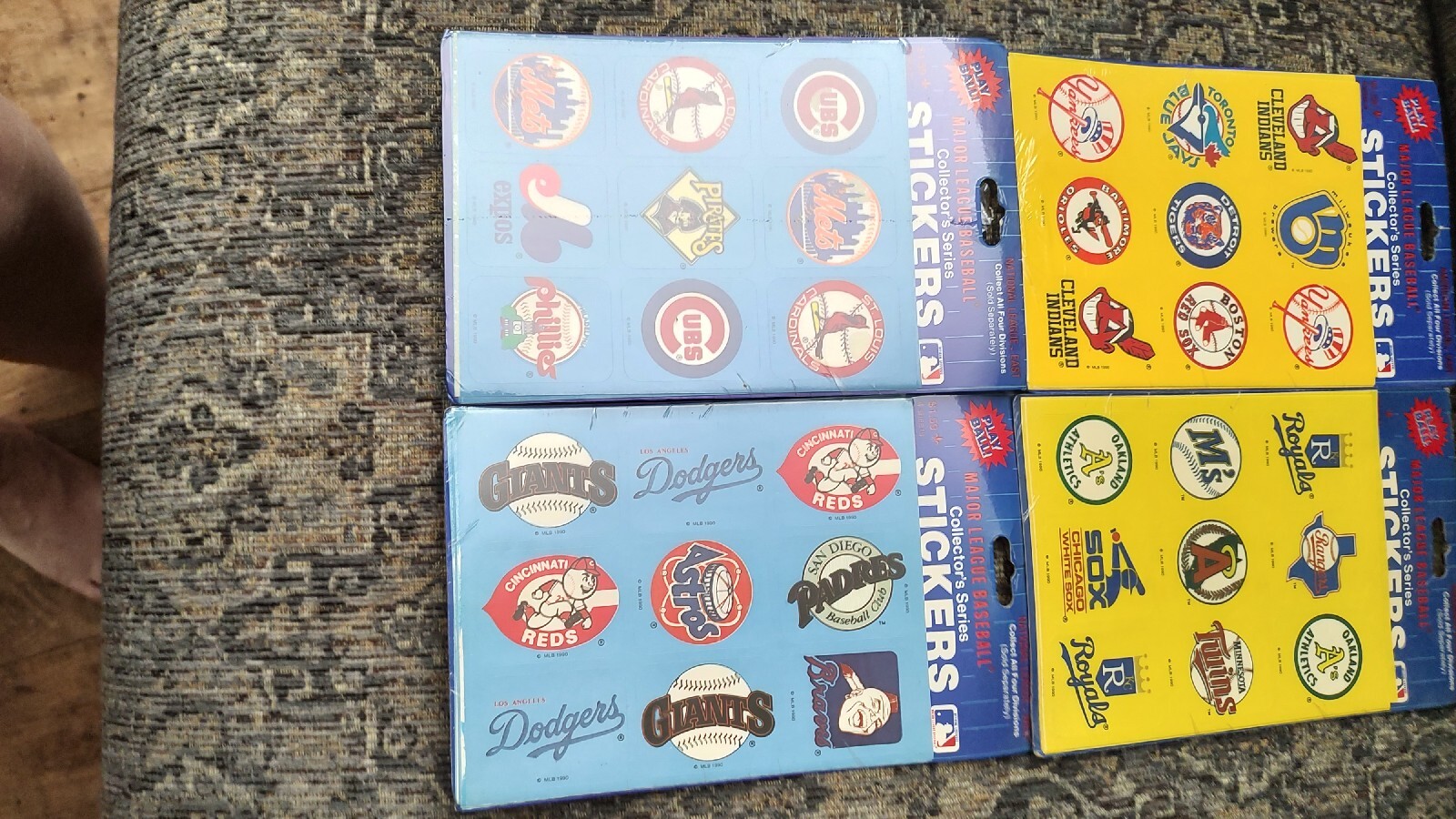 Gibson Greetings MLB TEAM Stickers Sheet American & National League – 4